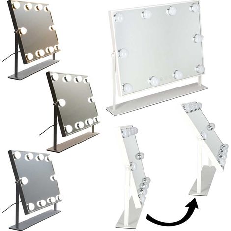 LED Makeup Mirror with 10 Bulbs, 3 Light Modes (1/5)