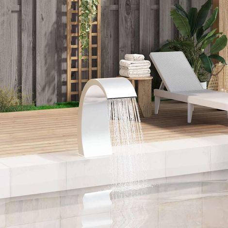vidaXL Fuente de piscina de acero inoxidable 304 22x60x70 cm (1/5)