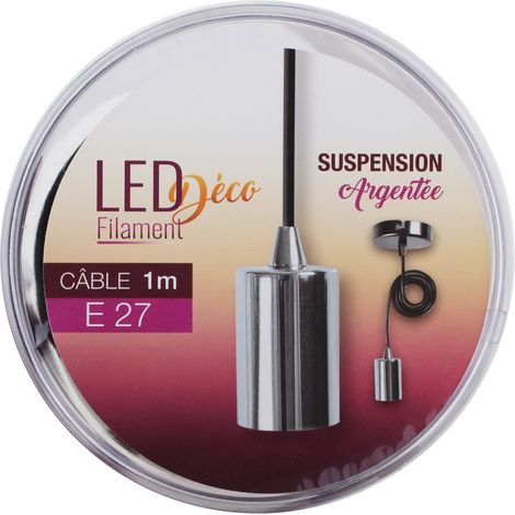 Expert-line - suspensión de plata e27. 1 m de cable - 494799 - 3219514947993