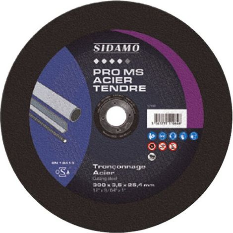 DISQ TRONC PRO MS ACIER TENDRE D.400 x 4 x 25,4 SIDAMO - 10111066
