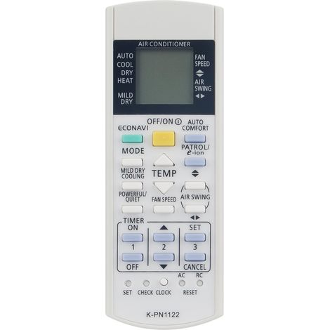 Fernbedienungen für Klimaanlagen, kompatibel mit Panasonic KL-PN1128 K-PN1122 A75C2913 CWA75C2913 A75C3716 A75C3582 CWA75C3582 CS-PA18NKS CU-PA24NKS CS-A12DKA CU-PA18NKS CS-PA24NKS CU-A9DKA