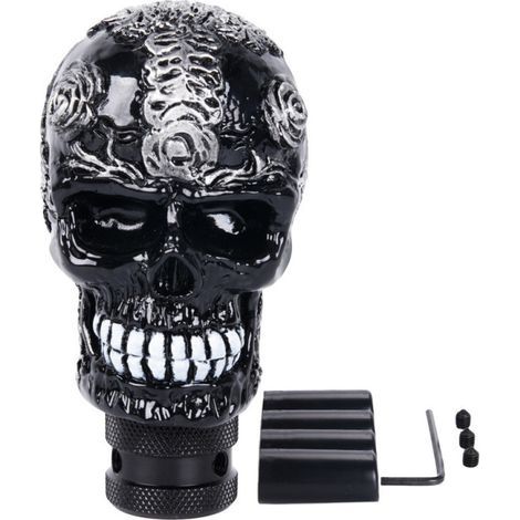 Fahrzeugmodifikationen: Totenkopf-Schaltknauf, individueller Schaltknauf, Schaltknauf mit Goldmuster, Fahrzeuginnenausstattung – silber (1/4)