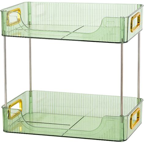 Bureau Organiseur 2 Niveaux Grand Espace Étagère Rangement Moderne Décoration Maison Bureau Chambre Vert (1/5)