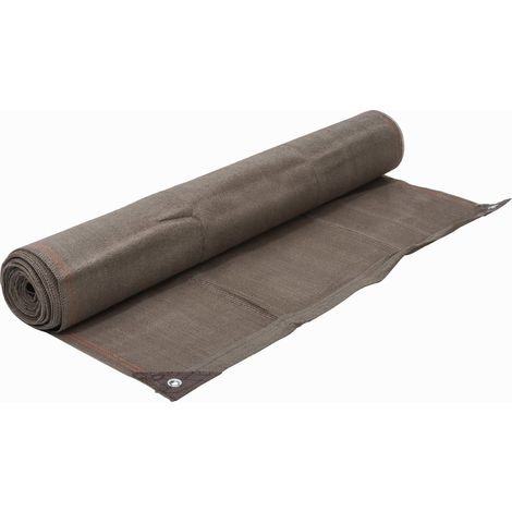 Werka Pro – Brise vue taupe 300g/m² – Polyéthylène durable – Longueur 10m – Opacité 95% – Œillets en aluminium pour fixation facile - PRO 1 X