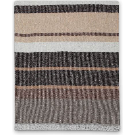 Plaid Misto Cotone 130x170 cm Effetto Cashmere 260 gr/mq Cober Mexico Natural