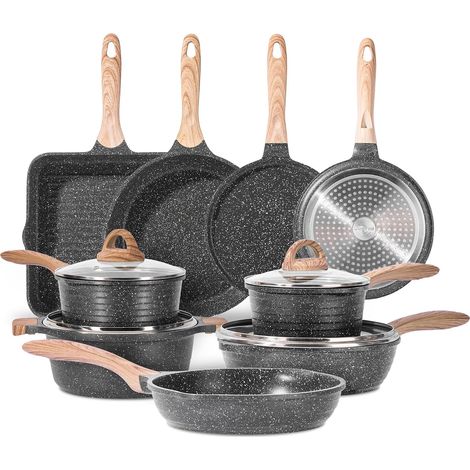 23-Piece Induction Cookware Set, Frying Pan and Saucepan Set (1/5)