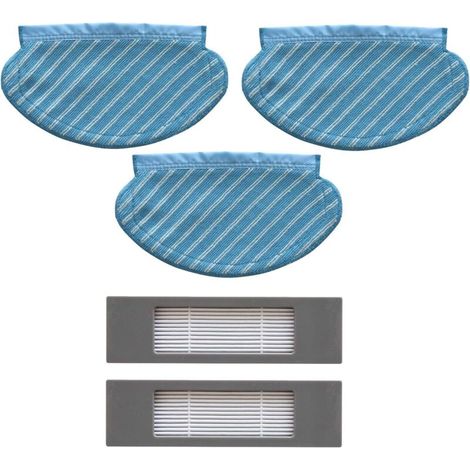 Confezione da 5 kit di ricambio per Ecovacs Robotics Buddy per Ecovacs Deebot Ozmo 950 / Ozmo 920