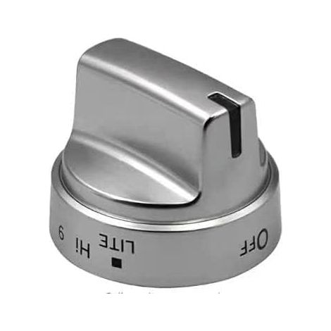 Bouton de remplacement WB03x24818 pour cuisinière à gaz (compatible PS11729081, AP5989029) – Bouton 100 % acier inoxydable (modèle non universel) (1/2)