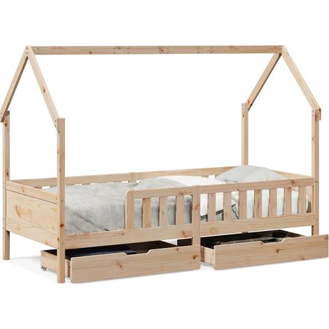 Maison Exclusive - Kinderbett mit Schubladen 90x190 cm Massivholz