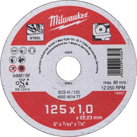 Milwaukee Metalltrennscheibe Contractor 125 mm SCS41 1 mm Contractor