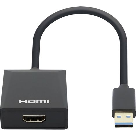 Manhattan USB 3.0 Adaptateur [1x USB 3.0 mâle type A - 1x HDMI femelle] 153690 15 cm D392032 (1/4)