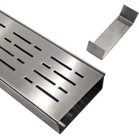 Caniveau Etroit Terrasse 15 Cm de Large, 1 M de Long, Caniveau Exterieur Extra Plat de ExtéRieur en Acier Inoxydable 304 avec Raccord, Canalisation de Drainage pour Balcon/Trottoir (1/5)