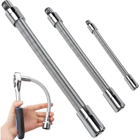 Lot 3 rallonges - Clé à douille - Adaptateur flexible (1/5)