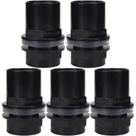 5-teiliges Set Aquarium-Wasserrohrverbinder, PVC-Gelenk, gerader Rohrverbinder, Zubehör für Aquarien (40 mm)