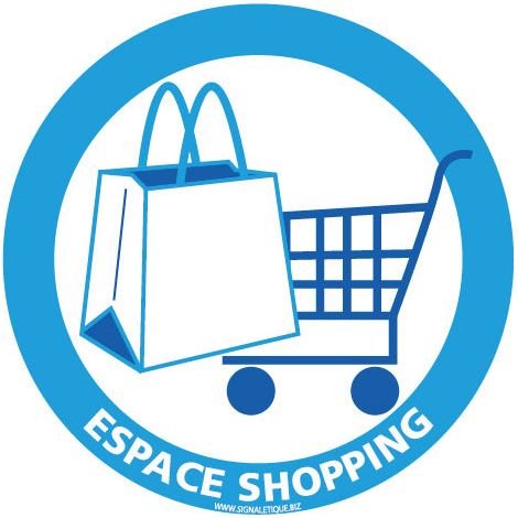 PANNEAU INFORMATION ESPACE SHOPPING SPECIAL HIVER (H0410) - Plastique PVC 1,5 mm - Diamètre 125 mm