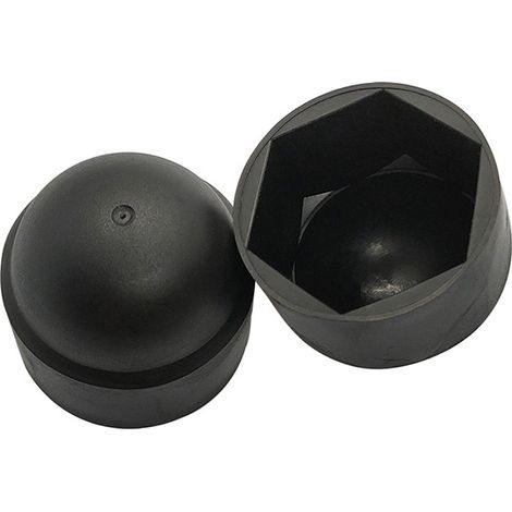 Lntyq 100 pièces - Cache vis écrou de protection M8 clef de 13 mm - plastique NOIR (1/3)