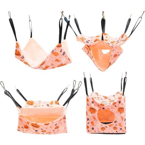 Hamac Chinchilla 4 hamacs Suspendus Halloween pour Cage Lit pour Écureuil Pour habitat enclos et en intérieur de la maison chambre à coucher coin de salon (1/5)