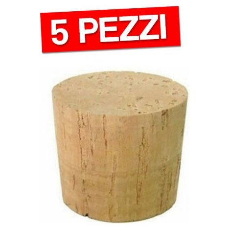 TAPPO TAPPI SUGHERO DAMIGIANA 5 PZ MM. 35 (22918)
