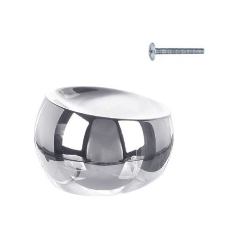 Tirador redondo para muebles Riex XK11 de cromo pulido. (1/5)