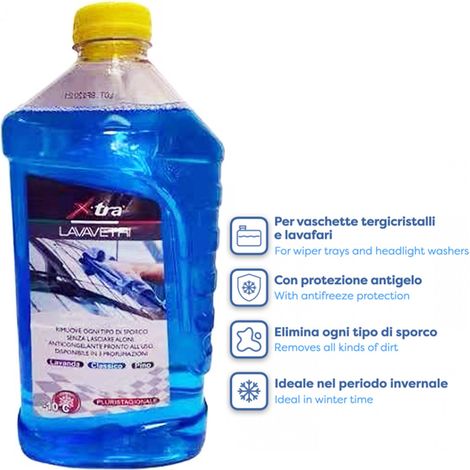 Liquide Lavavetri Concentrate 1lt Sgrassante Vaschetta Tergicristallat