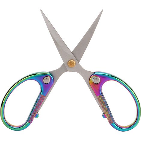 Craft Scissors Stainless Steel High Hardness Durable Ergonomic Design Easy Cutting Widely Used Sewing ScissorsColorful (1/5)