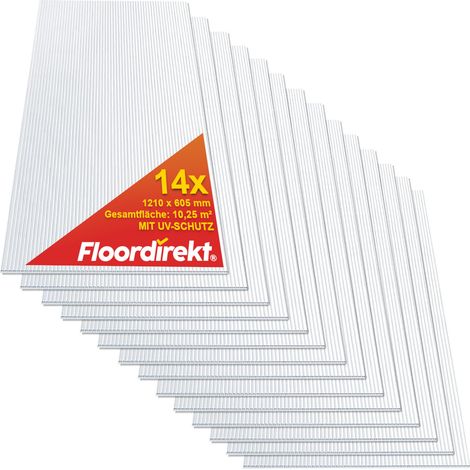 Doppelstegplatte Für Heimwerken & Konstruktion Transparent 4 mm 60,5 x 121 cm (14er Set)