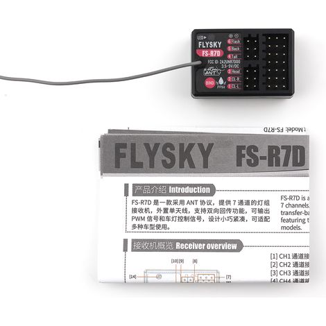 Le récepteur FLYSKY FS-R7D 7CH 2.4G peut être une sortie PPM/IBUS pour voiture télécommandée (1/5)