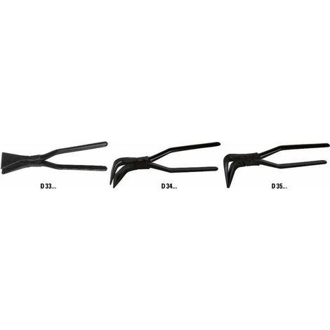 una Pinza para grapas curva negra D351-60 de 60 mm
