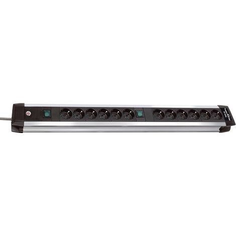 Base múltiple Premium ALU-Line H05VV-F3G1,5 Negro Brennenstuhl