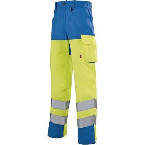 Lafont IRIS WORK VISION 2 pantalón amarillo fluorescente azul azur (1/2)