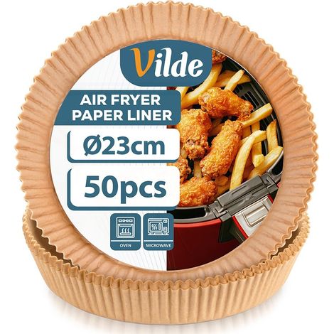 Fodere di carta per friggitrice ad aria, rotonde, 23 cm, confezione da 50