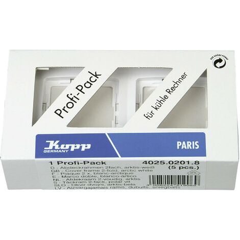 Kopp - PARIS – Abdeckrahmen 2-fach, Farbe: arktisweiß 5 Stück - 402502018 (1/2)