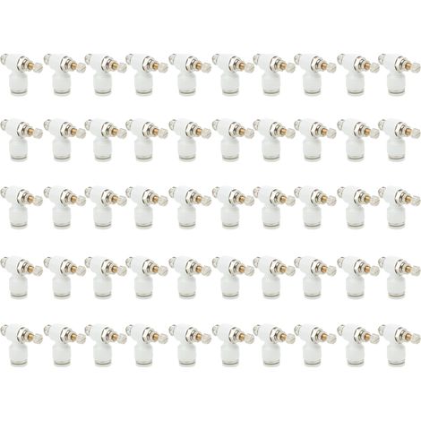Vanne Pneumatique de Précision 50Pcs, Raccord Rapide SL8‑01, Réglage Robuste Blanc (1/5)