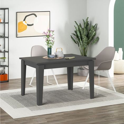 Tavolo allungabile 120x80 cm colore antracite - Megaron (1/4)