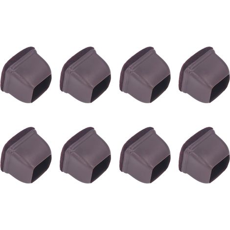 8 Capuchons de Protection TPE pour Pieds de Chaise, Protège-Sol Marron pour Meubles, Table et Tabouret