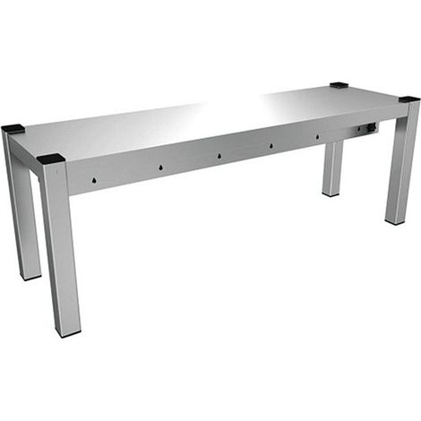 Tablette de service, tablette 1 niveau, côtes ouverts, 1200x300 mm - VIRTUS