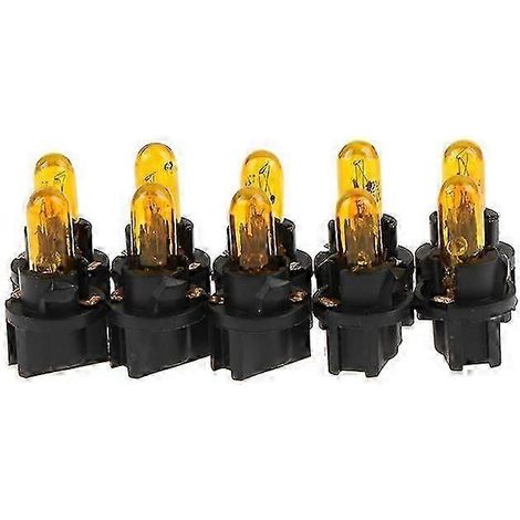 Lot de 10 ampoules LED T5/T6.5 W1,2W pour éclairage intérieur de voiture, indicateur de chauffage du tableau de bord - Bon état (1/5)