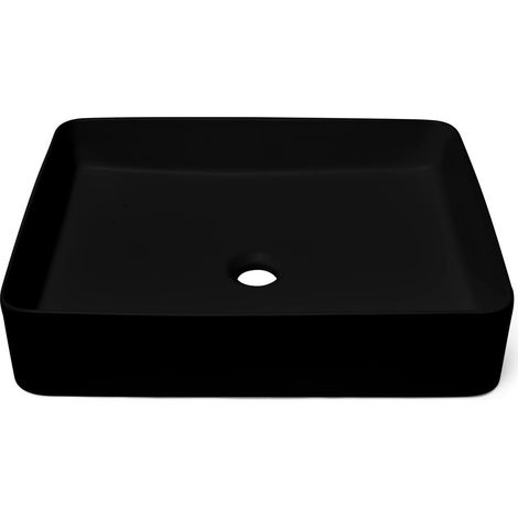 Swiss Aqua Technologies Lavabo freestanding Infinitio 50x40 cm + scarico, nero opaco (SATINF5040BKM-SETBP)