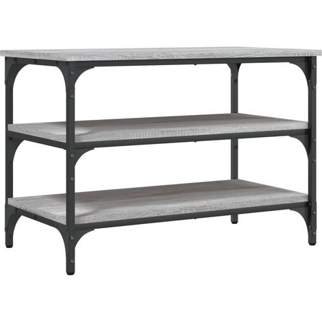 Maison Exclusive - Panca Porta Scarpe Grigio Sonoma 70x38,5x49cm Legno Multistrato