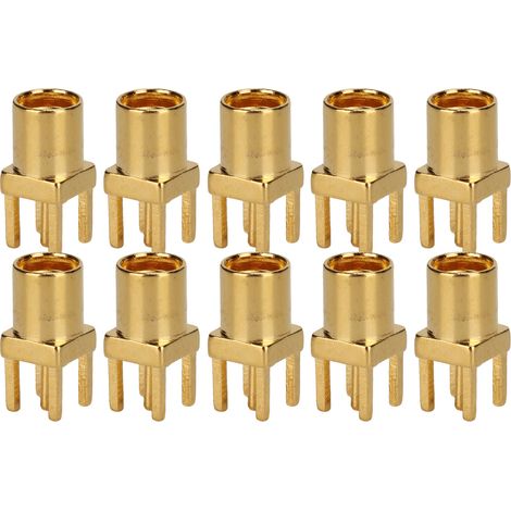 Connecteur femelle MMCX-KE à souder sur PCB, embase 4 broches, lot de 10 pièces, montage carte électronique, fiche femelle robuste. (1/5)