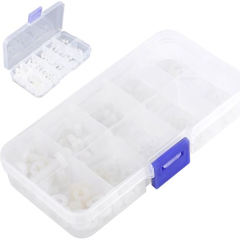 Kit de 150 vis, boulons, écrous et rondelles M2 M2.5 M3 M4 M5, assortiment en boîte (1/5)