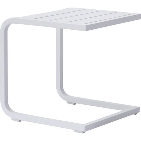 Moia Greenwood Tavolino Alluminio Bianco Dogato 40×40 cm