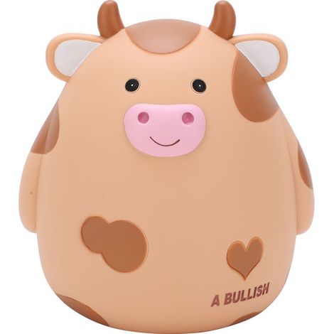 Niedliches Kuh-Sparschwein mit Cartoon-Motiv, praktische, unzerbrechliche Vinyl-Spardose, Geschenk zum Kindertag (1/5)
