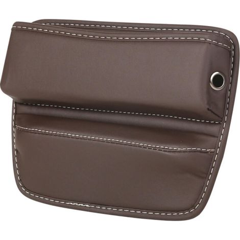 Ricevitore di sblocco per seggiolino auto color caffè, riempitivo regolabile per lo sblocco del sedile anteriore del veicolo, organizer per tasca laterale del seggiolino auto per cellulare, occhiali, (1/4)