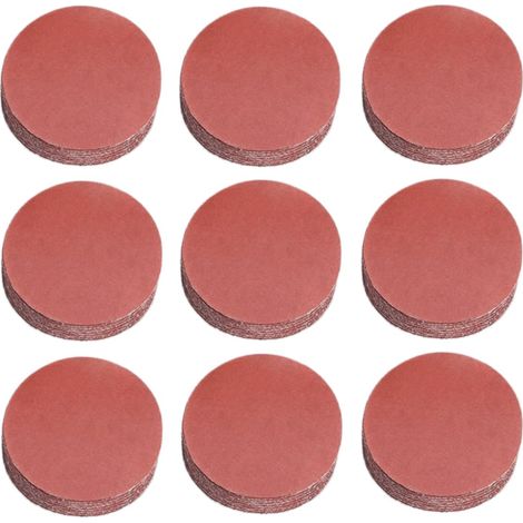 Disques Abrasifs 50 mm, 120 Pièces, Disques de Ponçage Grain 60 、2 pouces tampons abrasifs Convient aux outils électriques Peinture de meubles en bois Automobile (1/5)