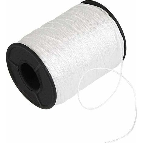 150 Verges Corde d'Ombrage Tressé. Diamètre 1 mm Cordon Blanc en Polyéthylène pour Stores Vénitien Rideau Lamelle Aluminium Store Persienne Plante de Jardinage et de l'Artisanat (1/4)