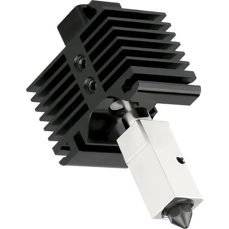 Kit hotend amélioré avec bloc chauffant cuivre plaqué break thermique haute température 300°C avec 1 buse acier trempé supplémentaire compatible Lab X1 Carbom Combo P1P imprimante 3D pour filament 1.7