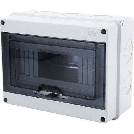 Contenitore elettrico impermeabile per esterni, IP65, 8 moduli, scatola di derivazione, scatola di giunzione per uso esterno