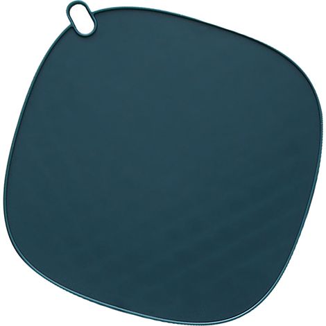 Set de 1 dessous de plat en silicone résistant à la chaleur bleu foncé antidérapant avec accroche pour cuisine table à manger tasse (1/5)