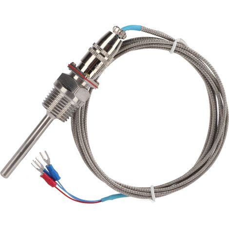 Capteur de température PT100 WZP‑270 en acier inoxydable, sonde de précision pour applications industrielles, réponse rapide.